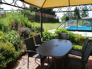 Terrasse groe Ferienwohnung